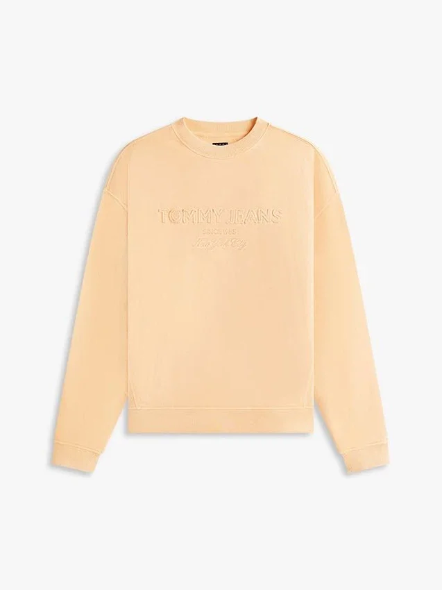 Camisola com logótipo Tommy Jeans tingida na peça Camisola com logótipo Tommy Jeans tingida na peça