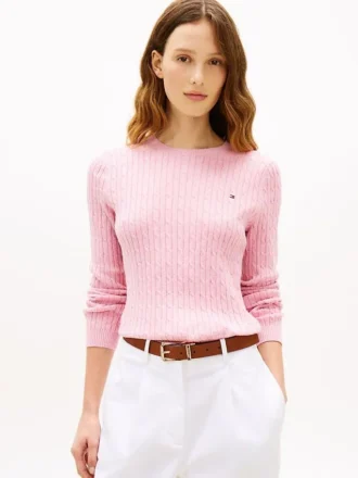 Camisola com malha trançada Camisola com malha trançada