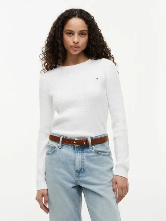 Camisola com malha trançada
