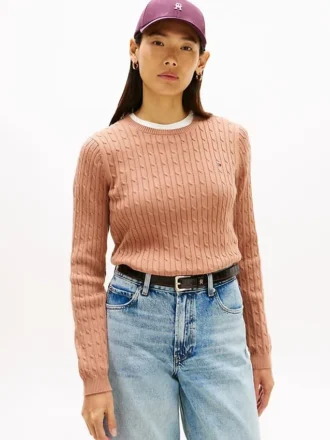 Camisola com malha trançada
