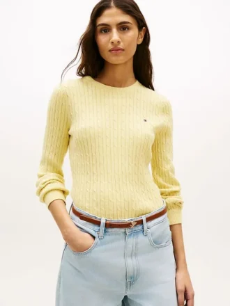 Camisola com malha trançada