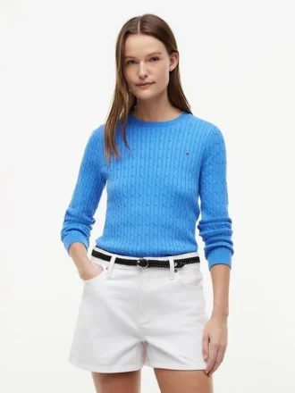 Camisola com malha trançada