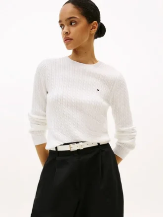 Camisola com malha trançada