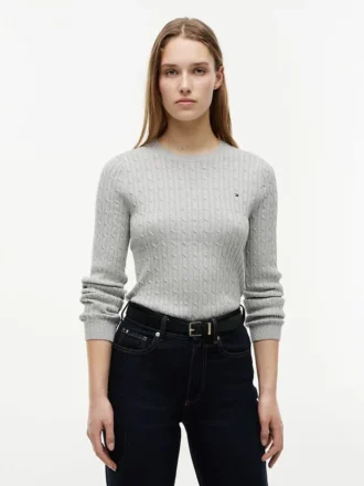Camisola com malha trançada