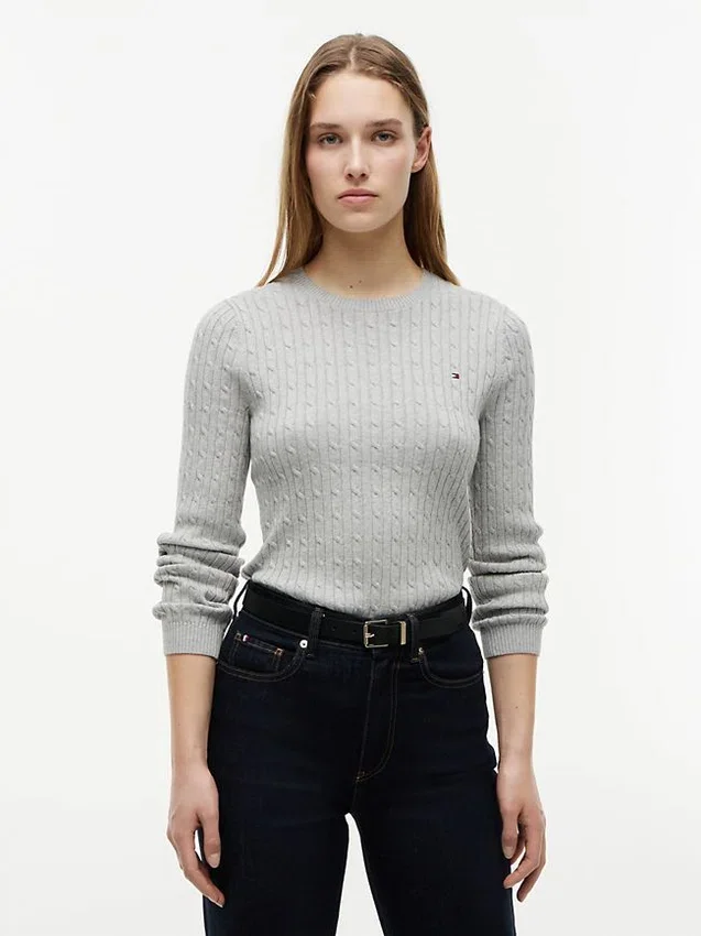 Camisola com malha trançada Camisola com malha trançada