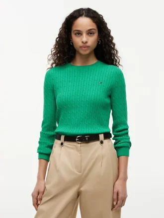 Camisola com malha trançada