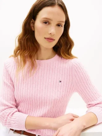 Camisola com malha trançada Camisola com malha trançada