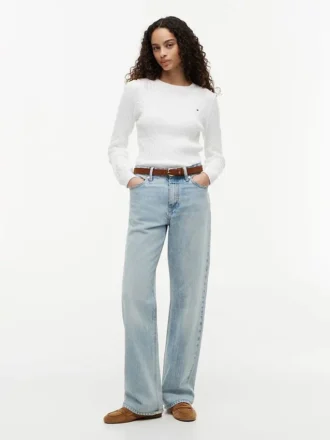 Camisola com malha trançada