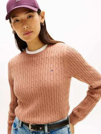 Camisola com malha trançada