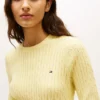 Camisola com malha trançada Camisola com malha trançada