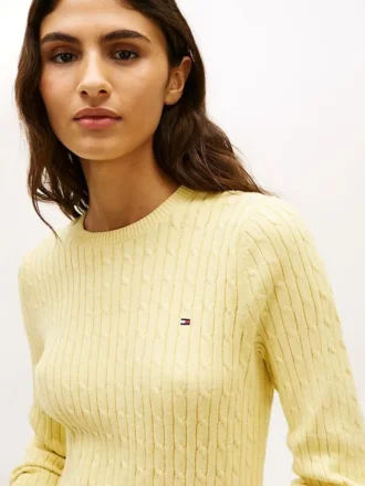 Camisola com malha trançada