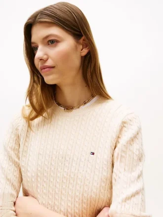 Camisola com malha trançada