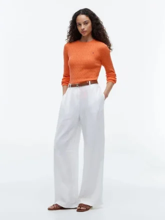 Camisola com malha trançada