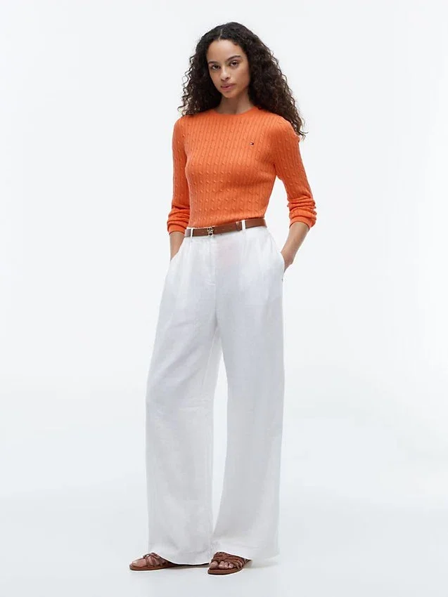 Camisola com malha trançada Camisola com malha trançada