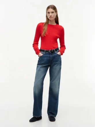 Camisola com malha trançada