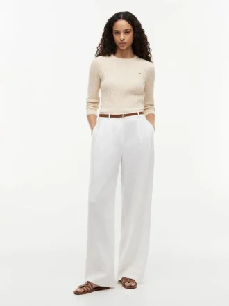 Camisola com malha trançada Camisola com malha trançada
