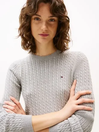 Camisola com malha trançada