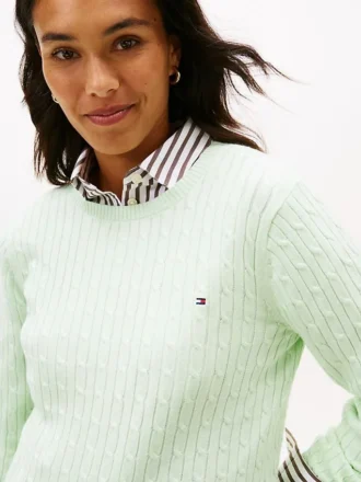 Camisola com malha trançada