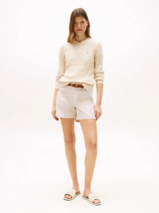 Camisola com malha trançada Camisola com malha trançada