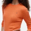 Camisola com malha trançada Camisola com malha trançada