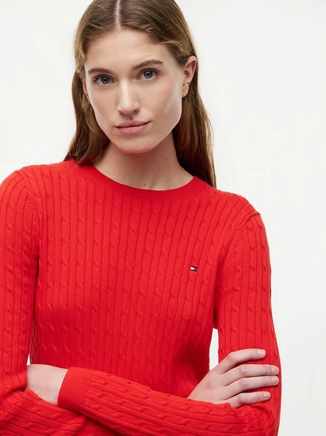 Camisola com malha trançada Camisola com malha trançada