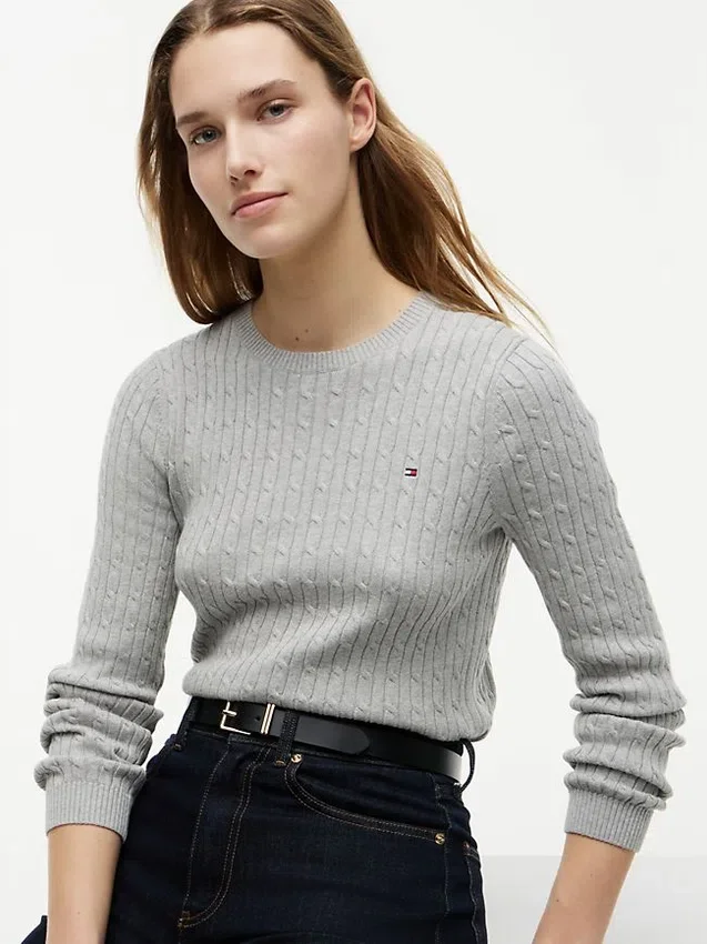 Camisola com malha trançada Camisola com malha trançada