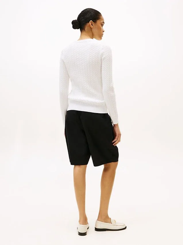 Camisola com malha trançada Camisola com malha trançada