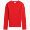 Camisola com malha trançada Camisola com malha trançada