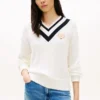 Camisola Cricket com logótipo de folha de louro Camisola Cricket com logótipo de folha de louro