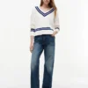 Camisola Cricket com malha trançada Camisola Cricket com malha trançada