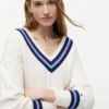 Camisola Cricket com malha trançada Camisola Cricket com malha trançada