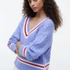 Camisola Cricket com malha trançada Camisola Cricket com malha trançada