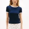 Camisola de dormir com gola em contraste Camisola de dormir com gola em contraste