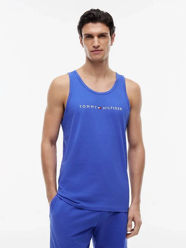 Camisola de dormir sem mangas com logótipo Hilfiger Camisola de dormir sem mangas com logótipo Hilfiger