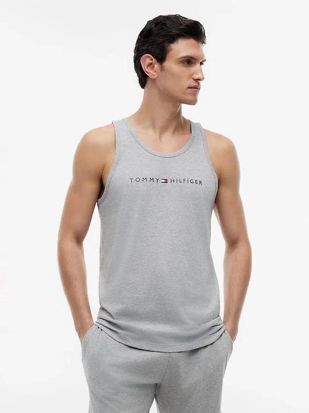 Camisola de dormir sem mangas com logótipo Hilfiger Camisola de dormir sem mangas com logótipo Hilfiger