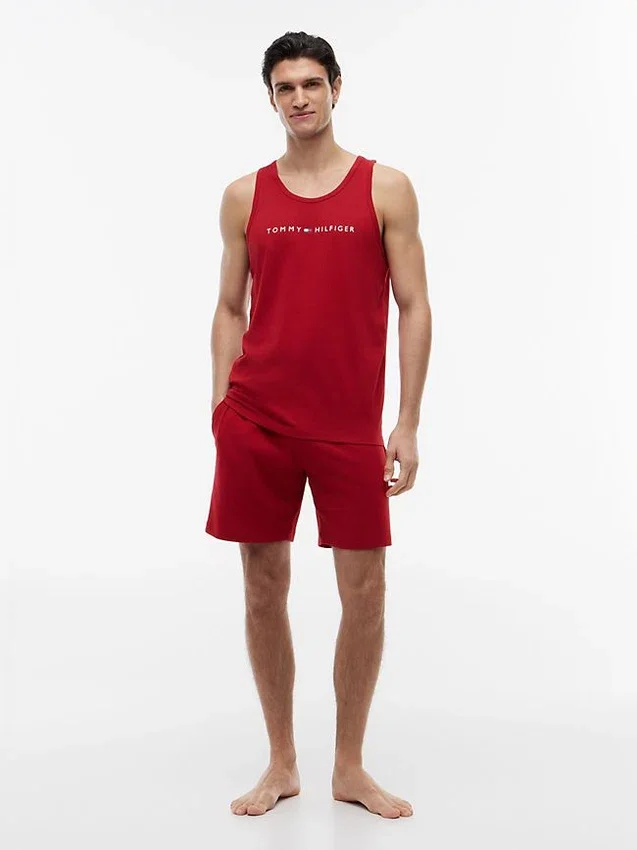 Camisola de dormir sem mangas com logótipo Hilfiger Camisola de dormir sem mangas com logótipo Hilfiger