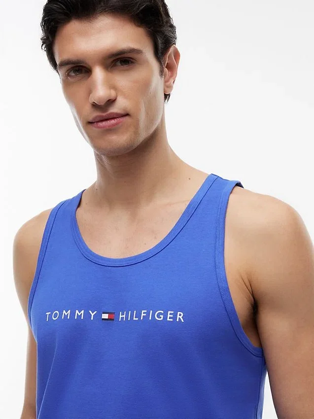 Camisola de dormir sem mangas com logótipo Hilfiger Camisola de dormir sem mangas com logótipo Hilfiger