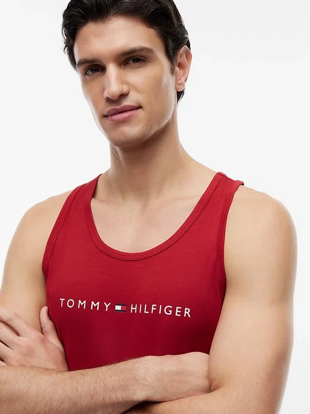 Camisola de dormir sem mangas com logótipo Hilfiger Camisola de dormir sem mangas com logótipo Hilfiger
