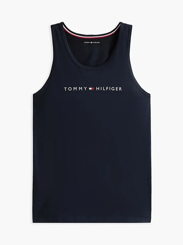Camisola de dormir sem mangas com logótipo Hilfiger Camisola de dormir sem mangas com logótipo Hilfiger