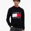 Camisola de gola redonda com logótipo da bandeira da Tommy Jeans Camisola de gola redonda com logótipo da bandeira da Tommy Jeans