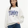 Camisola de gola redonda com logótipo Varsity Tommy Camisola de gola redonda com logótipo Varsity Tommy