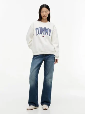 Camisola de gola redonda com logótipo Varsity Tommy