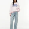 Camisola de gola redonda com logótipo Varsity Tommy Camisola de gola redonda com logótipo Varsity Tommy