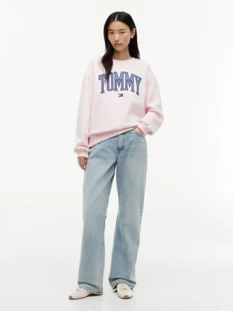 Camisola de gola redonda com logótipo Varsity Tommy