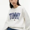 Camisola de gola redonda com logótipo Varsity Tommy Camisola de gola redonda com logótipo Varsity Tommy