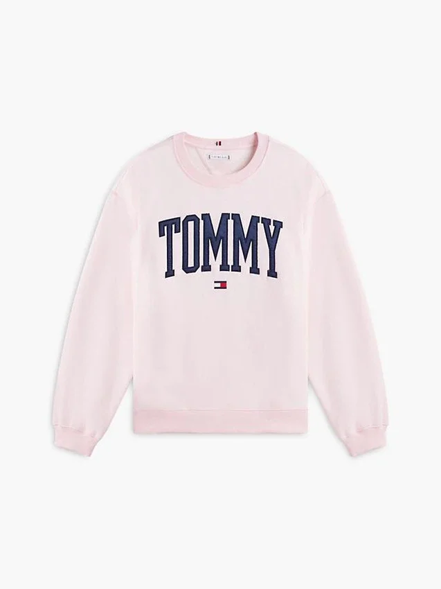 Camisola de gola redonda com logótipo Varsity Tommy Camisola de gola redonda com logótipo Varsity Tommy