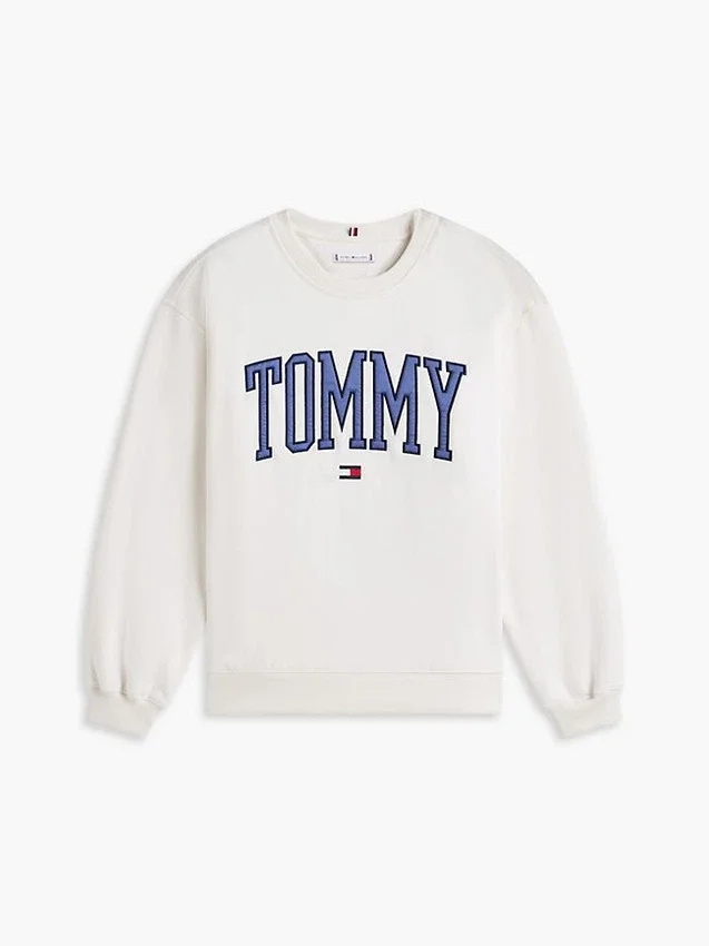 Camisola de gola redonda com logótipo Varsity Tommy Camisola de gola redonda com logótipo Varsity Tommy