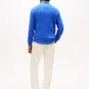 Camisola de gola redonda com malha trançada Camisola de gola redonda com malha trançada