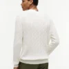 Camisola de gola redonda com malha trançada Camisola de gola redonda com malha trançada