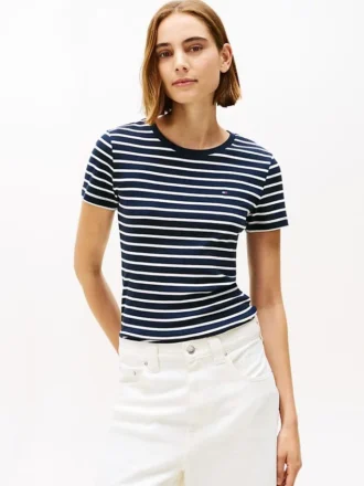 Camisola de gola redonda às riscas Favorite